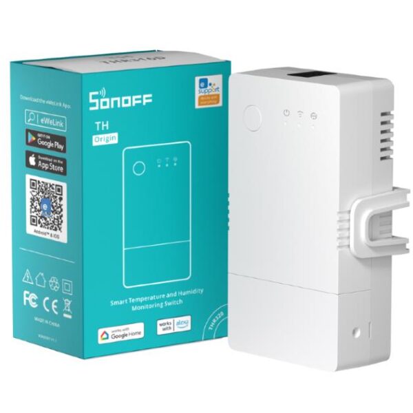 SONOFF THR320 ΕΞΥΠΝΟΣ ΔΙΑΚΟΠΤΗΣ ΜΕ ΘΕΡΜΟΚΡΑΣΙΑ / ΥΓΡΑΣΙΑ TH ORIGIN 20A