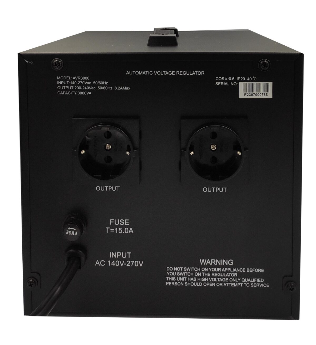 NG ΣΤΑΘΕΡΟΠΟΙΗΤΗΣ ΤΑΣΗΣ 3000VA - Image 2