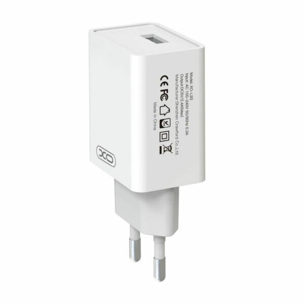 XO L93 NB103 ΦΟΡΤΙΣΤΗΣ 2.4A ΜΕ ΚΑΛΩΔΙΟ TYPE C 1 ΘΥΡΑ, ΛΕΥΚΟΣ