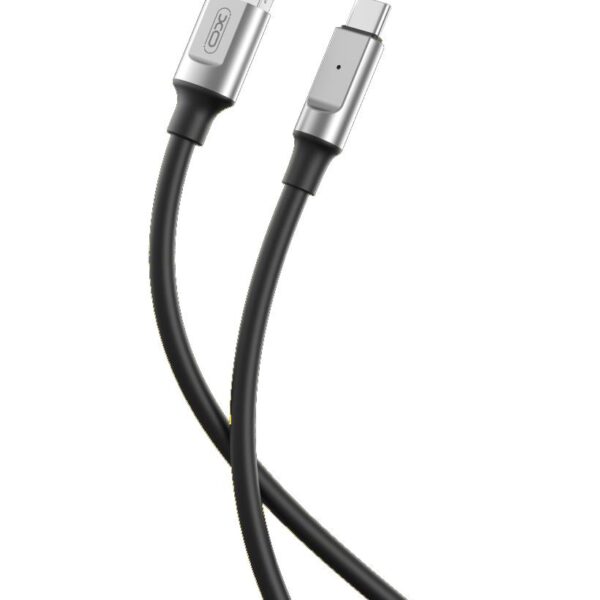 XO NB251 ΚΑΛΩΔΙΟ ΦΟΡΤΙΣΗΣ 6A LIQUID SILICONE RUBBER, TYPE-C, 1M, ΜΑΥΡΟ