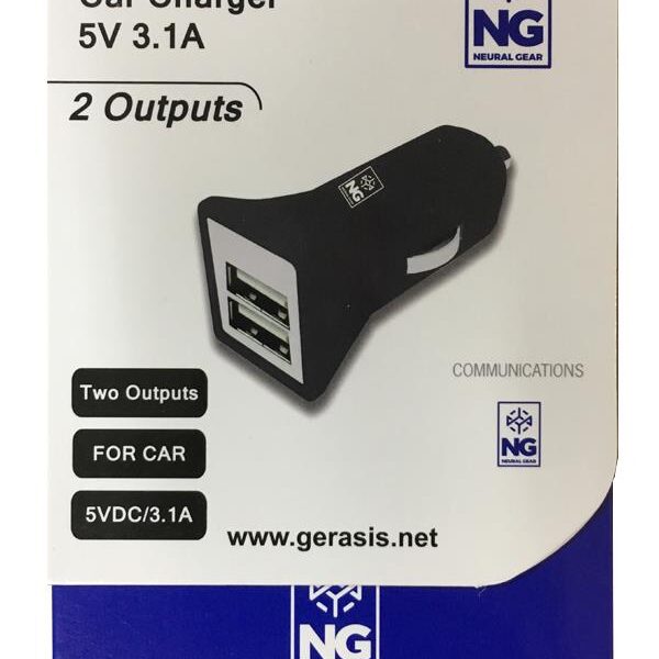 NG ΦΟΡΤΙΣΤΗΣ ΑΥΤΟΚΙΝΗΤΟΥ 2USB 5V 3.1A ΜΑΥΡΟ
