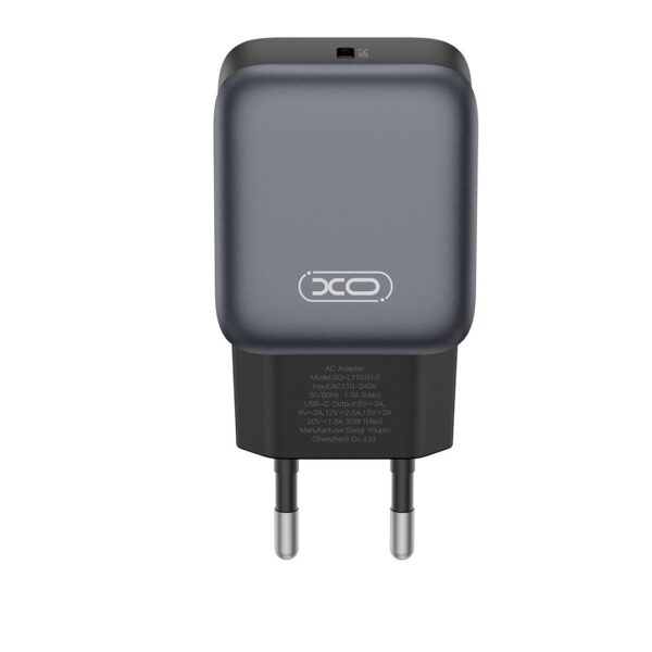 XO L155 ΦΟΡΤΙΣΤΗΣ 30W TYPEC, ΜΑΥΡΟΣ