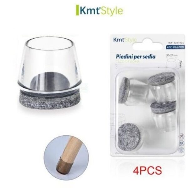 Προστατευτικά για πόδια καρέκλας διάφανα στρογγυλά  22mm 3224 OEM