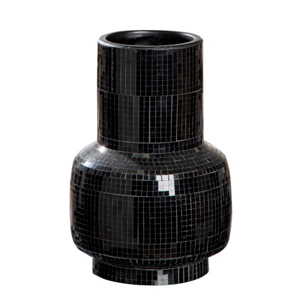 Βάζο Λαιμού Κεραμικό Μαύρο D16X24Cm D16X24Cm