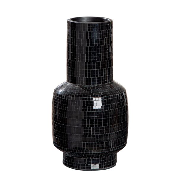 Βάζο Λαιμού Κεραμικό Μαύρο D15X30Cm D15X30Cm