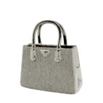 Βάζο Handbag "Milan" Κεραμικό Ασημένιο PU 24.5x11.5x25.5cm - Image 2