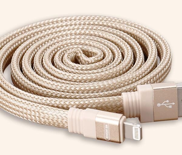 WK MAYAR LIGHTNING ΚΑΛΩΔΙΟ ΦΟΡΤΙΣΗΣ & DATA 1m, GOLD