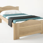 Κρεβάτι "ΚΥΜΑ" μονό σε χρώμα δρυς 90x190