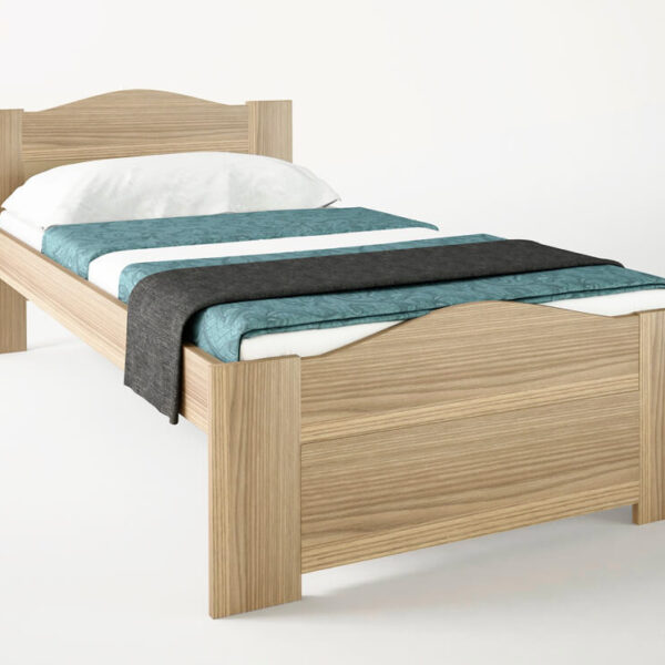 Κρεβάτι "ΚΥΜΑ" μονό σε χρώμα δρυς 90x190