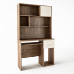 Παιδικό γραφείο με εταζέρα σε χρώμα καρυδί-εκρού