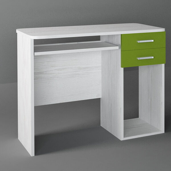 Γραφείο εργασίας σε χρώμα λευκό ρουστικ-λαχανί 100x55x80