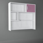 Εταζέρα σε χρώμα λευκό ρουστίκ-ροζ 100x30x100