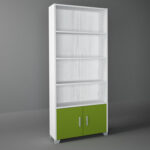 Βιβλιοθήκη παιδική σε χρώμα λευκό ρουστίκ-λαχανί 75x30x180