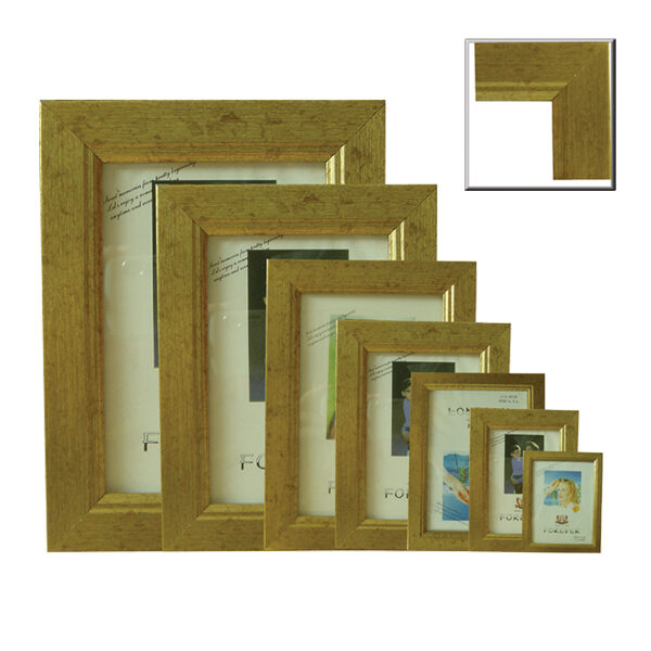 Πλαστική κορνίζα χρυσή επιτραπέζια 10x15cm [10401049]