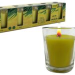 Κερί 45g Άρωμα Lemongrass Σε Γυάλινο Ποτήρι Φ5x6cm Σετ 5Τμχ