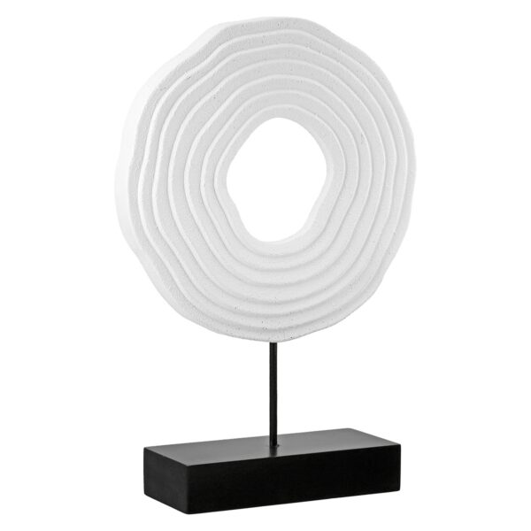 Ανάγλυφο Σταντ 'Pezzo' MDF Μαύρο/Λευκό 6.5x20x30cm