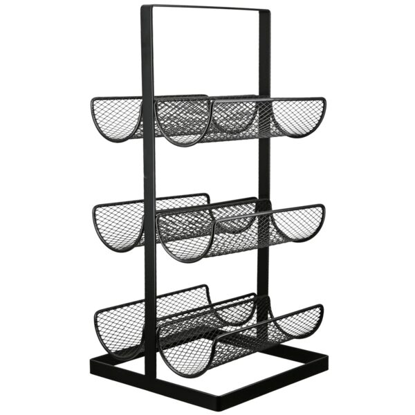 Ράφι κρασιού Μεταλλικό Μαύρο 23X23X48Cm 23X23X48Cm