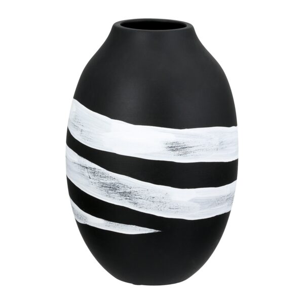 Βάζο Στρογγυλό Κεραμικό Μαύρο D14X21Cm D14X21Cm