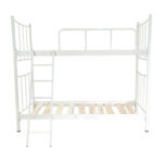 Κρεβάτι-κουκέτα "JUNGLE" μεταλλική σε χρώμα λευκό 90x190x172