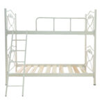 Κρεβάτι-κουκέτα από μέταλλο σε χρώμα λευκό 90x190