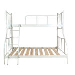 Κρεβάτι-κουκέτα από μέταλλο σε χρώμα λευκό 140x190