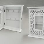Κλειδοθήκη Με 5 Θέσεις Λευκό Ξύλο 20x6x26cm