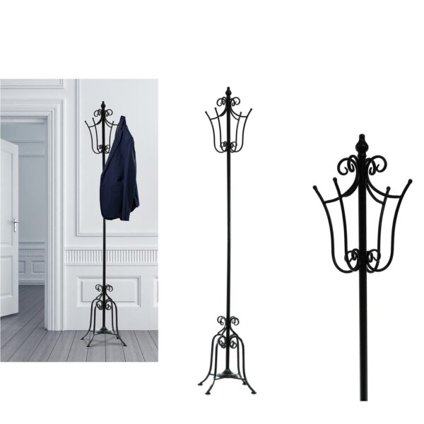 Καλόγερος Μαύρο Μέταλλο Ο28xH180cm