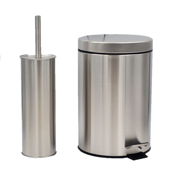 Σετ πιγκάλ-κάδος "STEEL" 7L ανοξείδωτος σε ασημί χρώμα