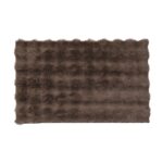 Χαλί "BUBBLE" με ανάγλυφο πέλος γούνας σε χρώμα καφέ 133x190