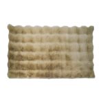 Χαλί "BUBBLE" με ανάγλυφο πέλος γούνας σε χρώμα μπεζ 65x180