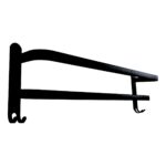 Πετσετοθήκη διπλή από αλουμίνιο σε χρώμα μαύρο 47cm