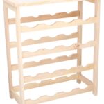 Ραφιέρα Μπουκαλιών Κρασιού 16 Θέσεων Ξύλινη 55x46x23cm