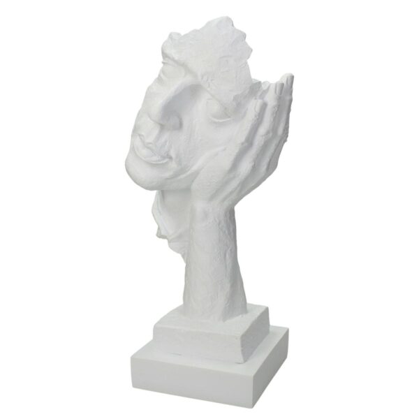 Διακοσμητικό ArteLibre Πρόσωπο Λευκό Polyresin 15.5x13x33cm