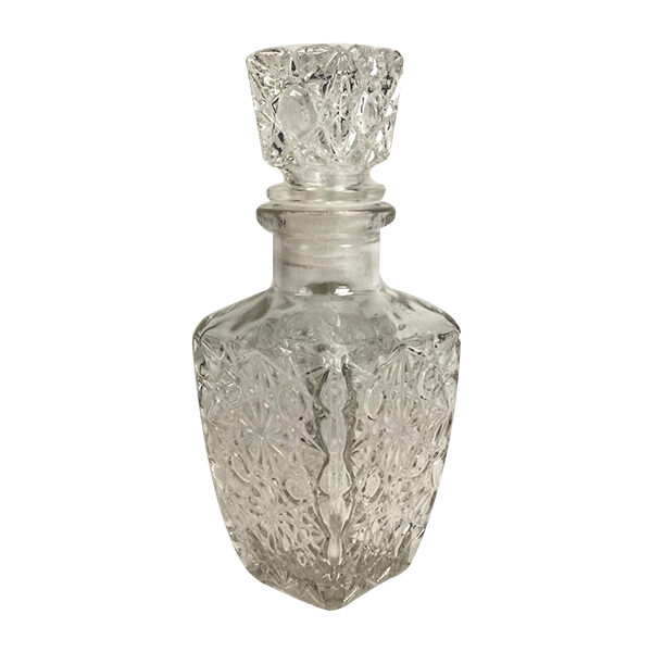 Γυάλινη διάφανη κωνική φιάλη 200ml με πώμα [00103201]