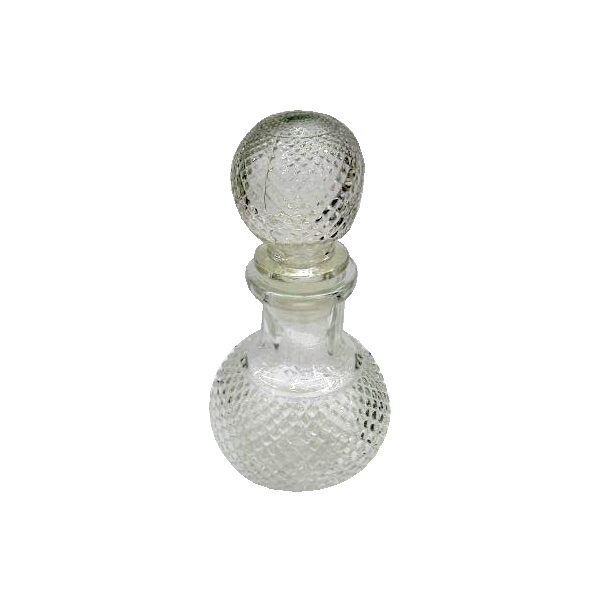 Γυάλινη διάφανη σφαιρική φιάλη 200ml με πώμα [00103202]
