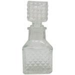 Γυάλινη διάφανη τετράγωνη φιάλη 11x4,5 cm - 50ml [00103208]