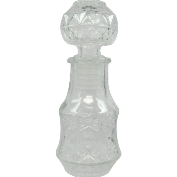 Γυάλινη διάφανη φιάλη 50ml με πώμα - 12x4,5cm [00103210]