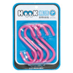 Σετ 4 πλαστικά χρωματιστά γαντζάκια 10cm [00404227]