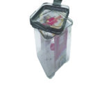 Ψηλό πλαστικό φαγητοδοχείο με κλιπς [00404258]