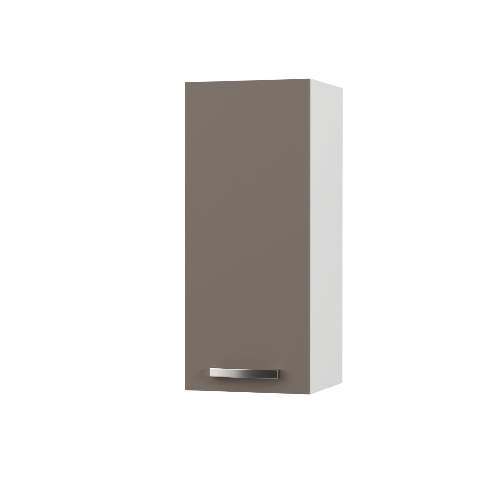 2262 CHARLOTΤE Πάνω Ντουλάπι 30x30.5x71.8εκ με μεταλλικά χερούλια Μόκα - Image 1