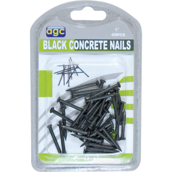 Σετ 40 μαύρα καρφιά 1" [30601250]