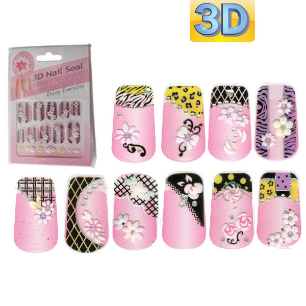 Αυτοκόλλητα τρισδιάστατα για τα νύχια σετ 10 [40502043]