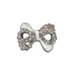 Μεταλλικό διακοσμητικό νυχιών φιόγκος λευκός [40502057-267]