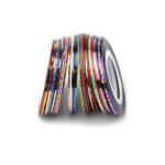 Ασημί γυαλιστερή διακοσμητική ταινία νυχιών 2mm [40502114-2]