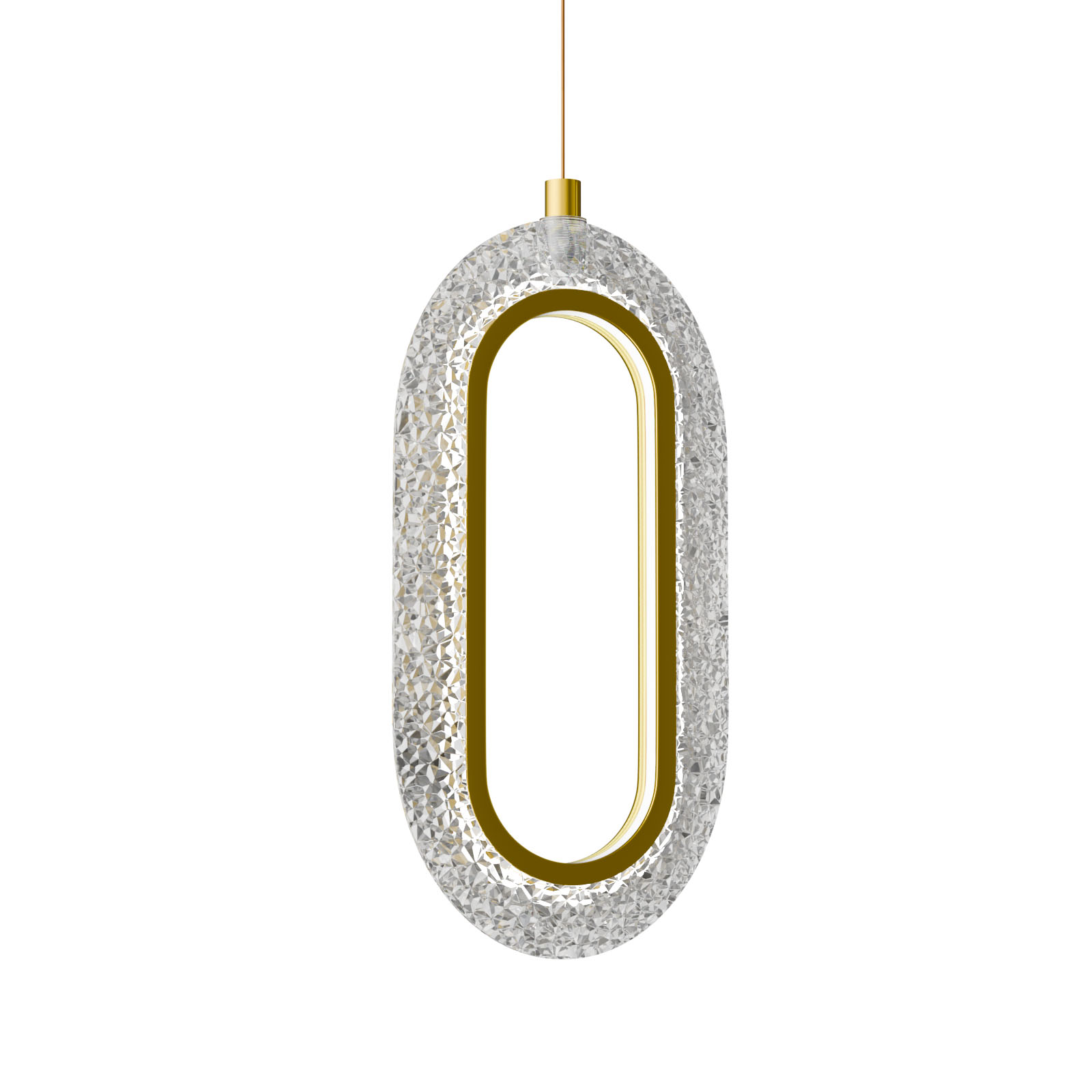 6336 Φωτιστικό Κρεμαστό Led 12W 4000K Χρυσό 12x4x120cm - Image 1