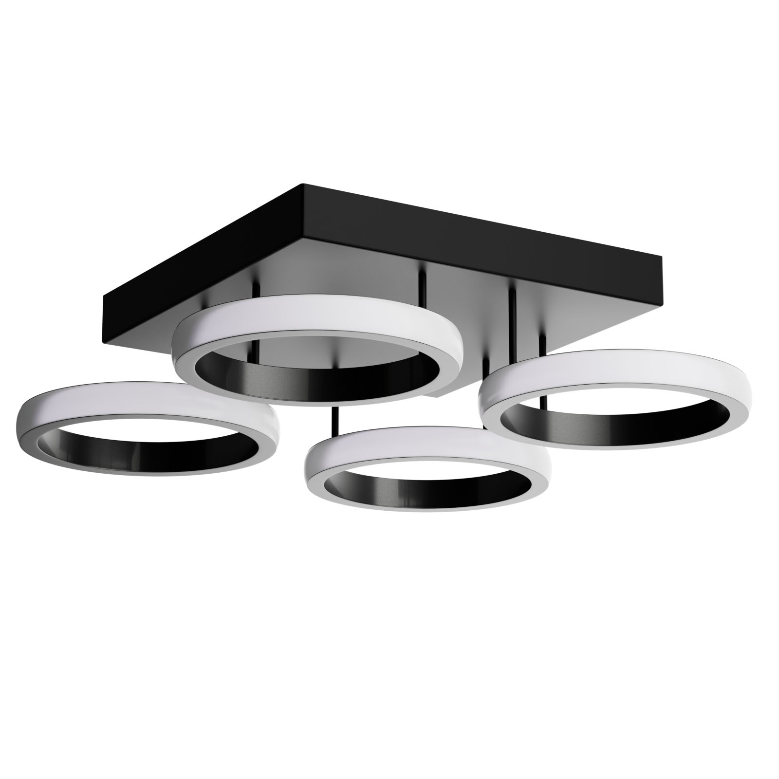 6406 Φωτιστικό Οροφής Led 35W 4000K Μαύρο 35x35x10cm - Image 1