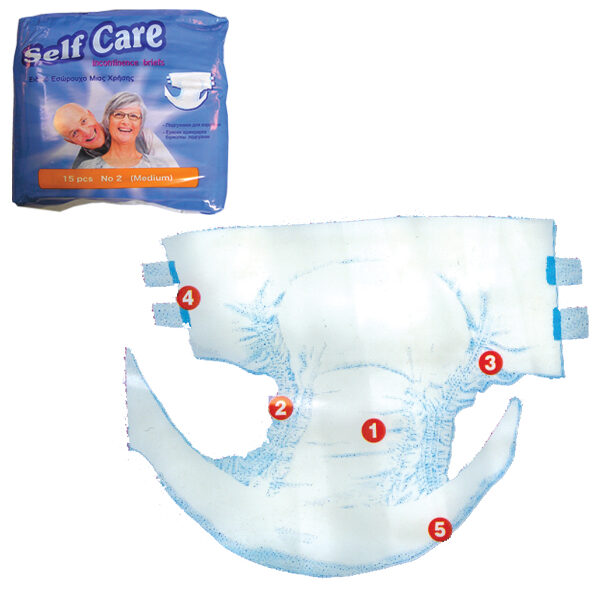 Πάνα ενηλίκων medium Self Care 15τεμ. 80-120 εκ. [70101211]