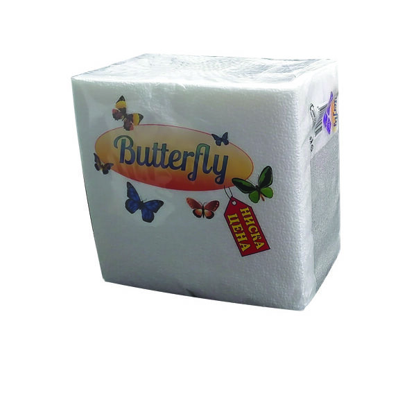 Σετ 80 χαρτοπετσέτες λευκές 33x33cm [70501225]