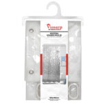 Σετ πλαστική ανάγλυφη κουρτίνα μπάνιου 180x180cm με κρίκους [70701456]