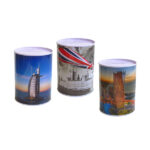 Μεταλλικός κουμπαράς με πόλεις [30501328]